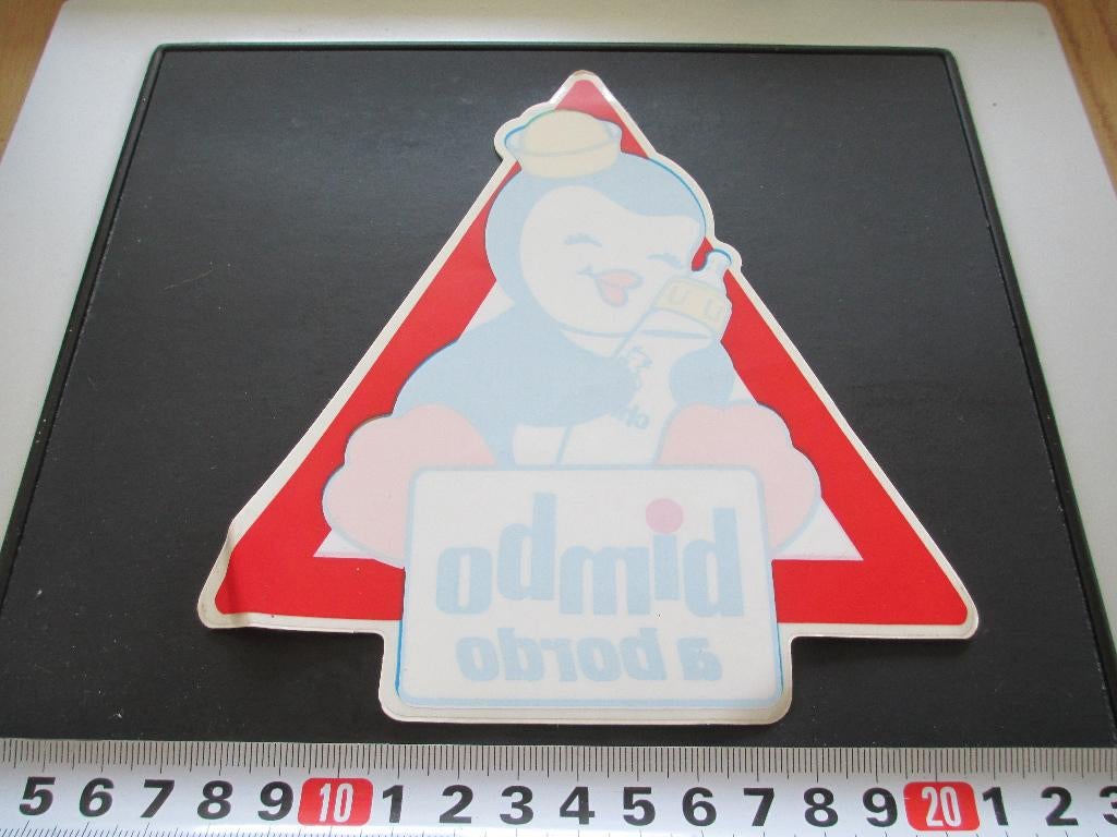 sticker raamsticker pinguin BABY AAN BOORD bimbo a bordo, Verzamelen, Ophalen, Zo goed als nieuw