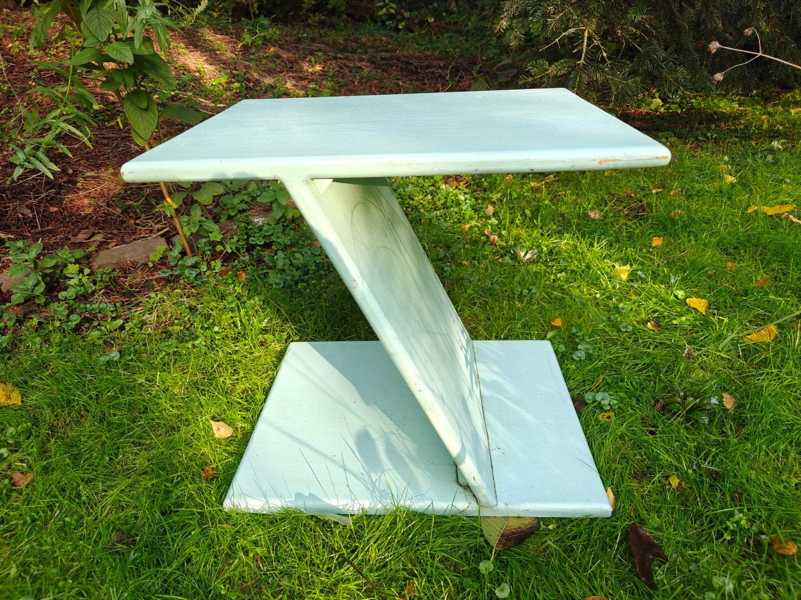 Zigzag tafel - vintage, Ophalen, Minder dan 55 cm, Gebruikt, Rechthoekig