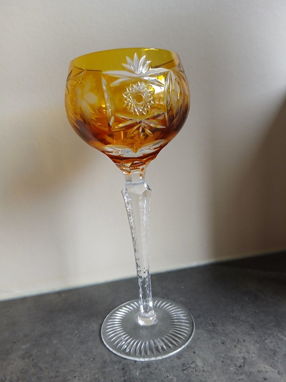 Origineel Nachtmann Traube Wijnglas–Bernstein/Amber Kristal, Verzamelen, Ophalen, Zo goed als nieuw, Overige typen