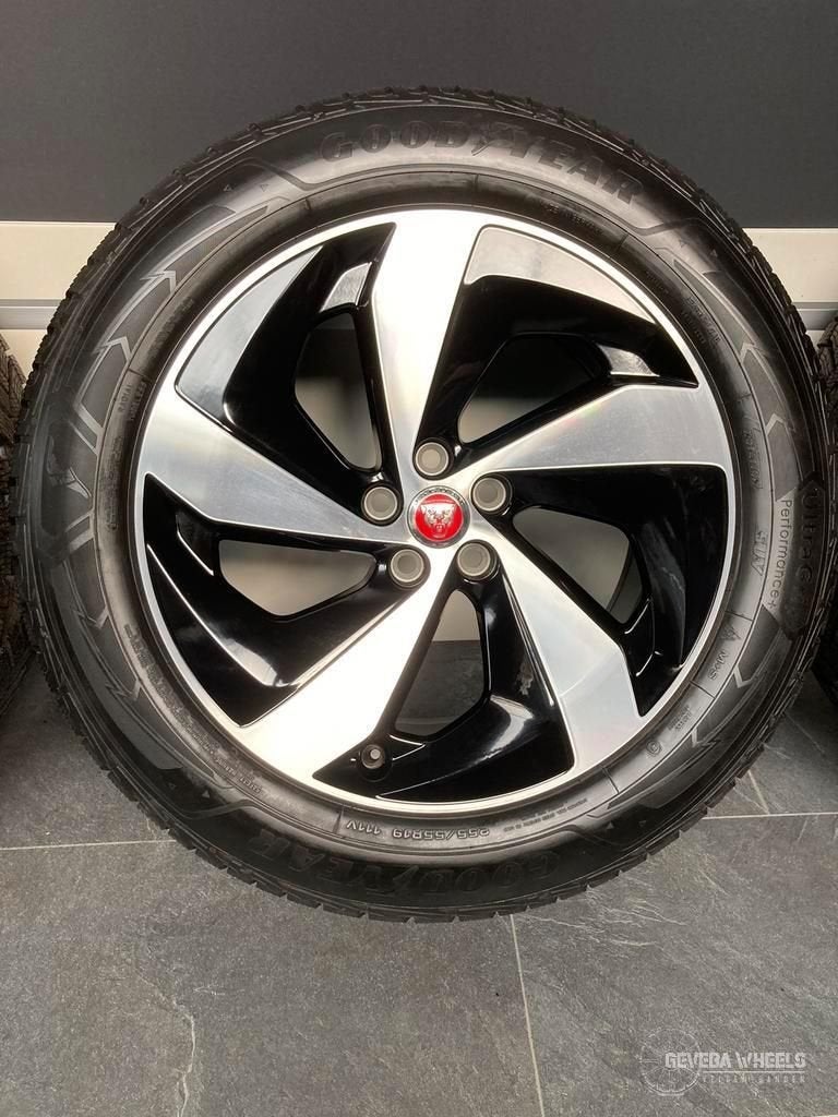 19'' originele Jaguar F Pace velgen + winterbanden 5x108, Auto-onderdelen, 19 inch, Gebruikt, 255 mm, -