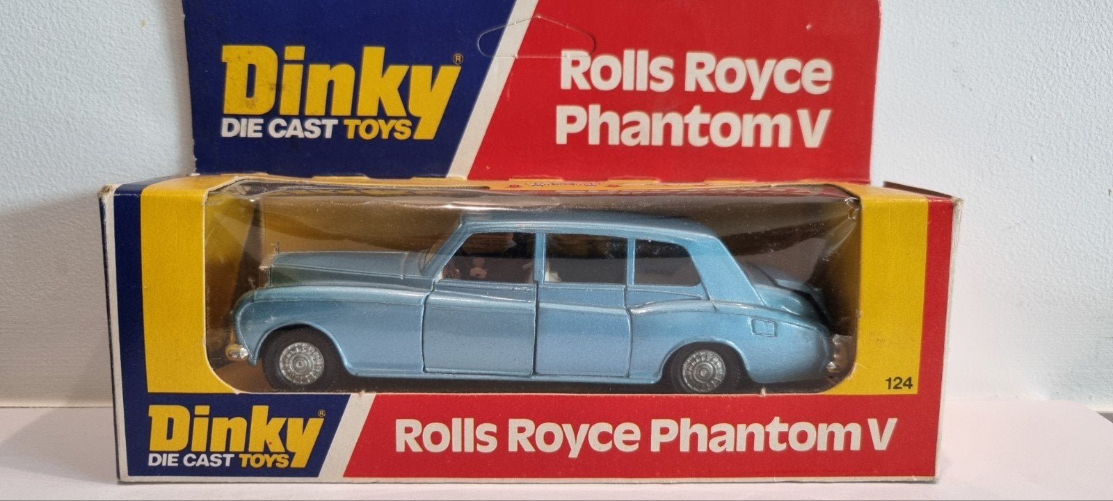 Dinky Toys no. 124 Rolls Royce Phantom V, Ophalen of Verzenden, Gebruikt, Auto, Dinky Toys