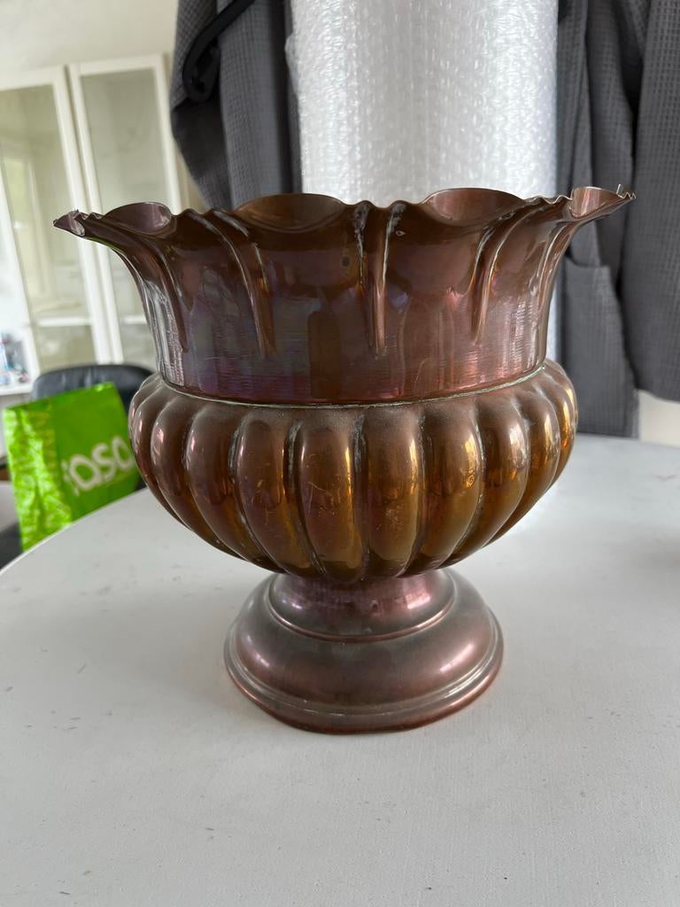 Antieke Koperen Bloempot / Plantenbak, Antiek en Kunst, Ophalen, Koper