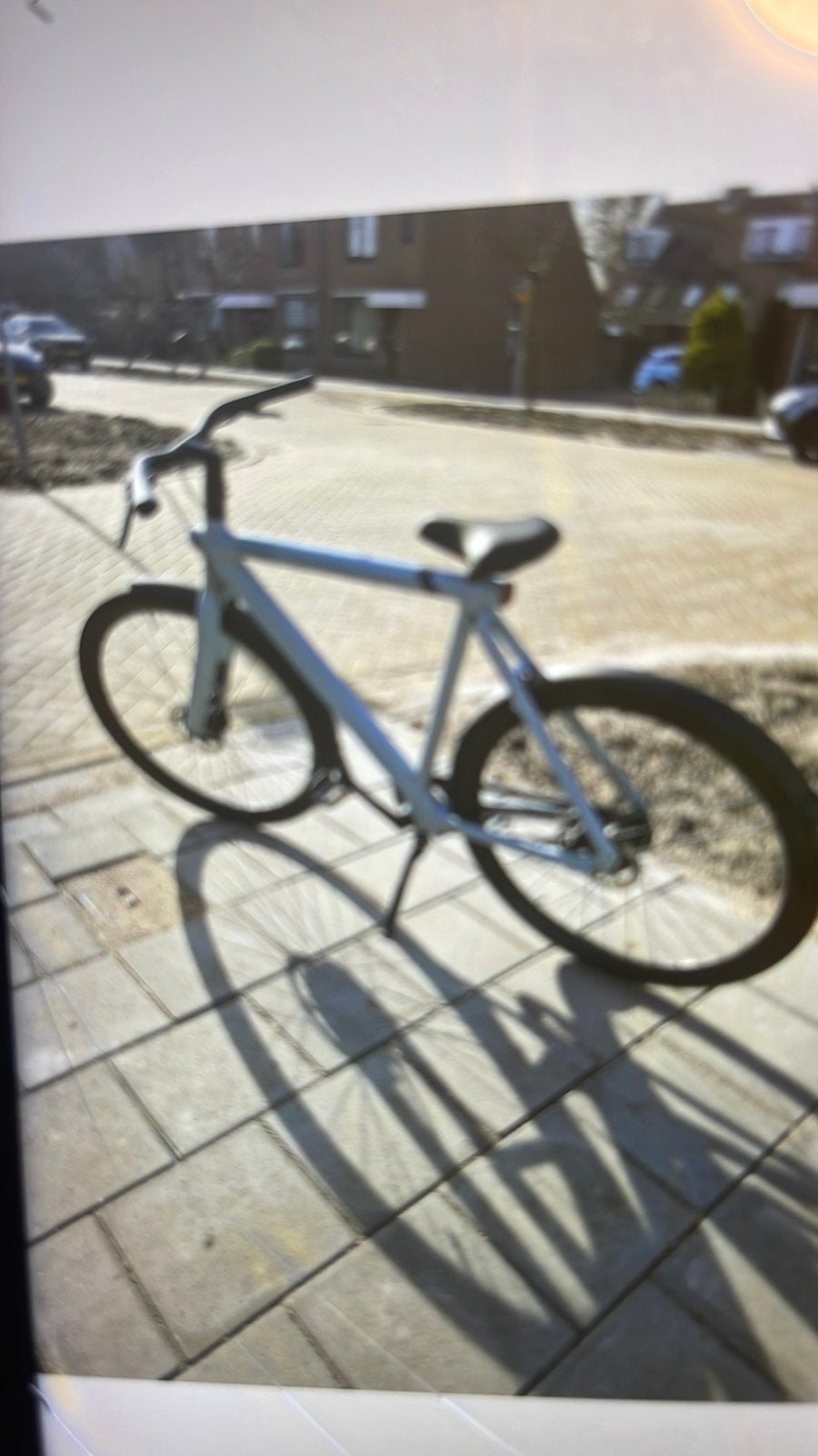 Mooie grijze moof fiets electric fiets heren, Ophalen, Zo goed als nieuw