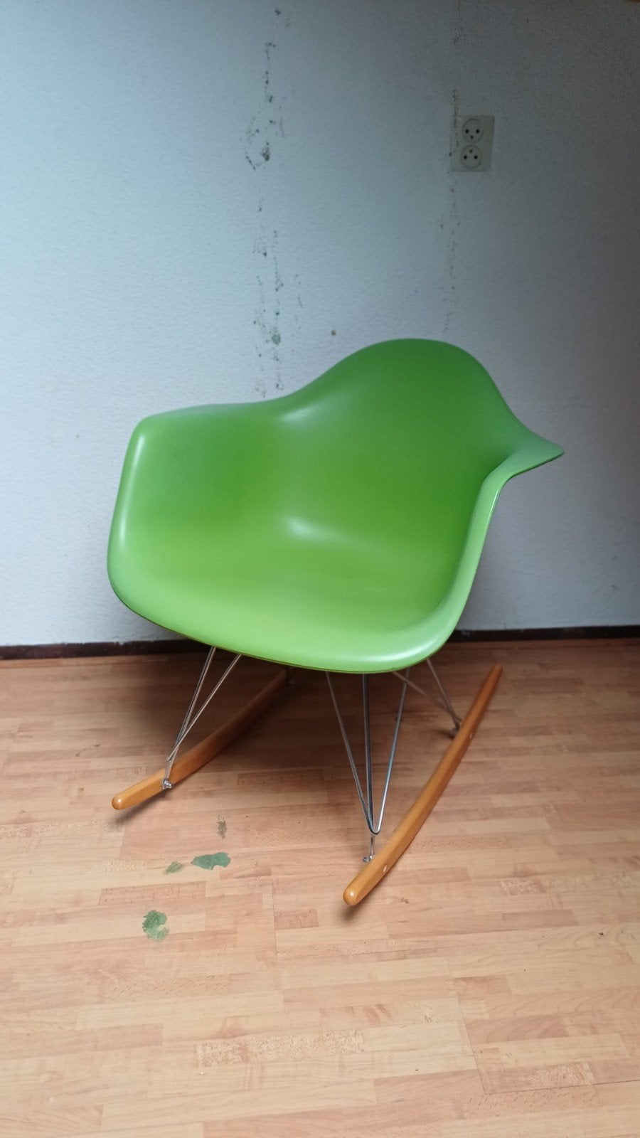 Replica Vitra Eames RAR Schommelstoel - Groen, Ophalen, Overige kleuren, Hout, Zo goed als nieuw