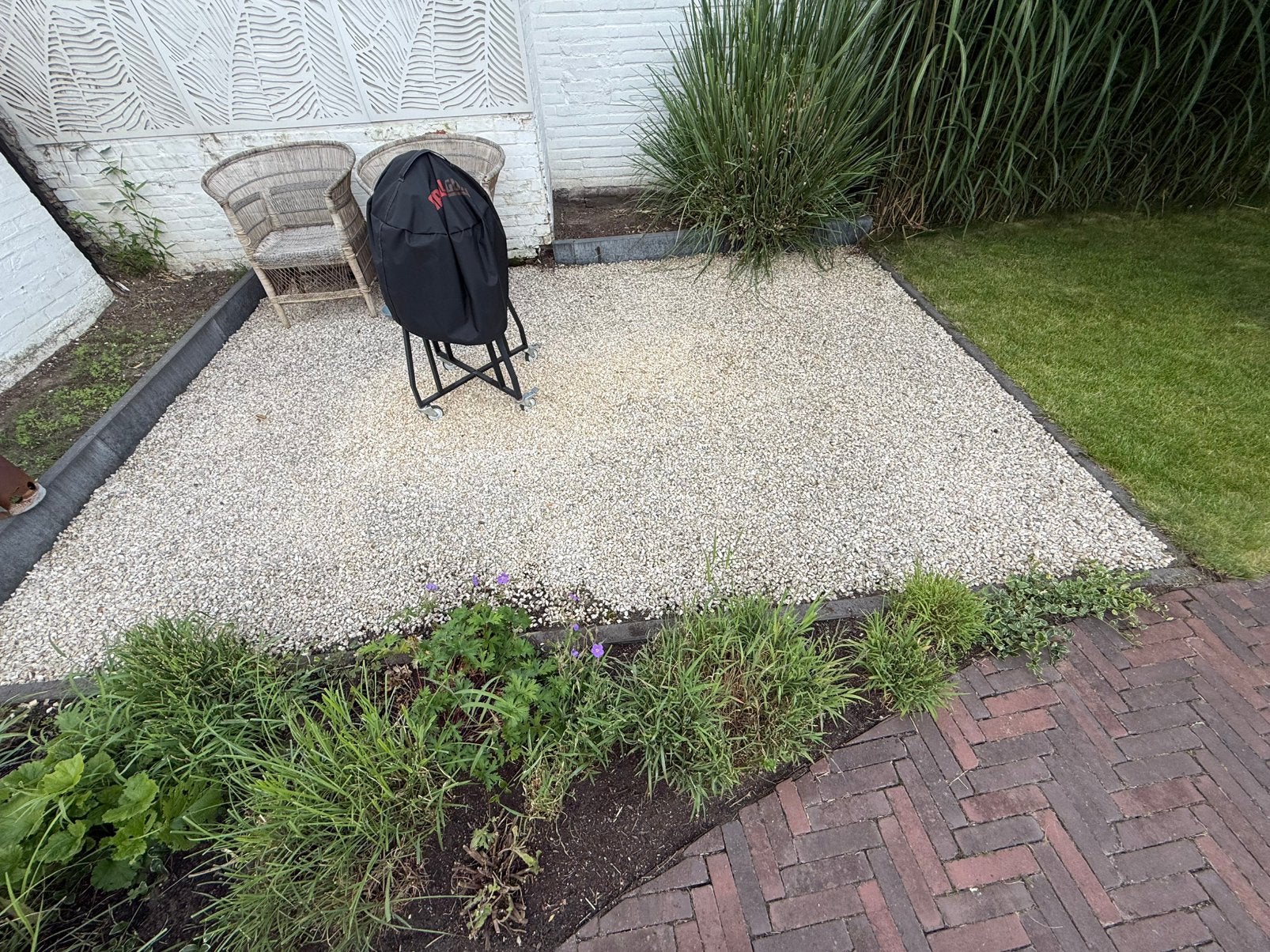 Gratis licht crème/beige schelpengrind + grindmatten, Ophalen