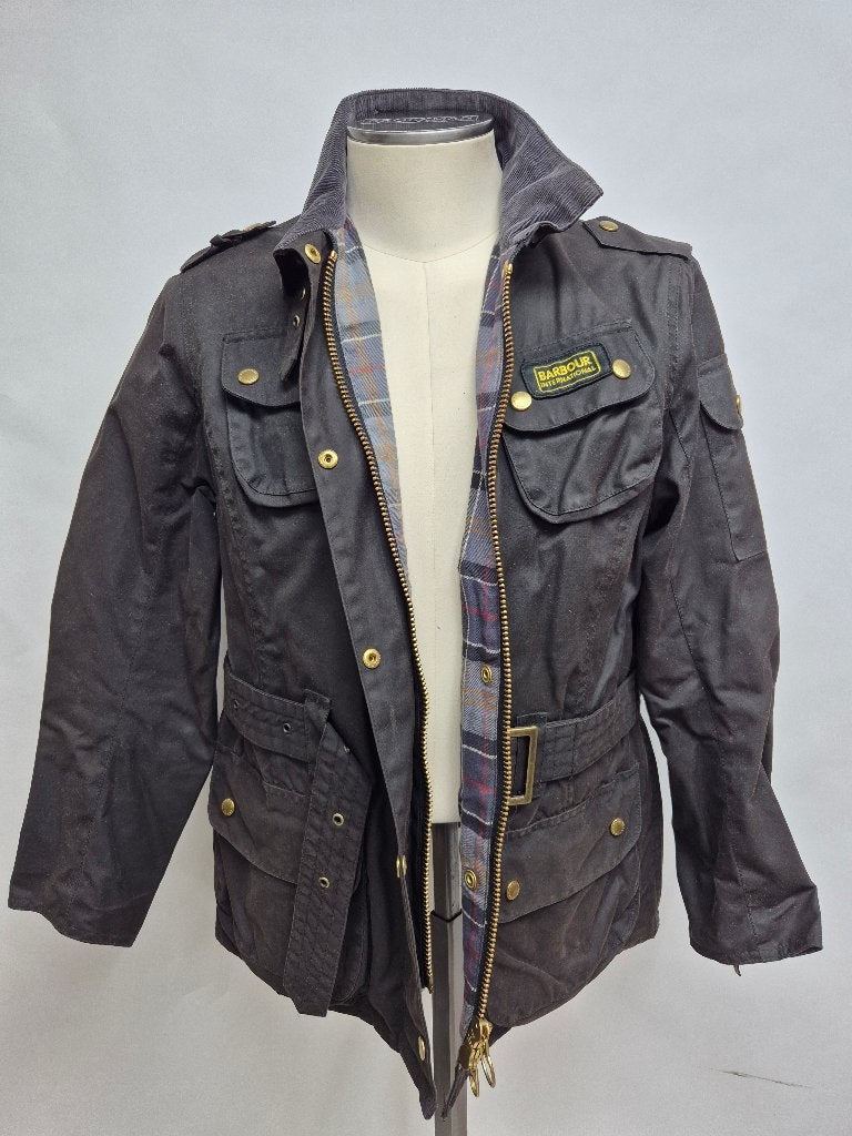 Barbour 'Int.Jkt' dames wax jas, maat 42 Nieuw!, Barbour, Zwart, Maat 42/44 (L), Nieuw