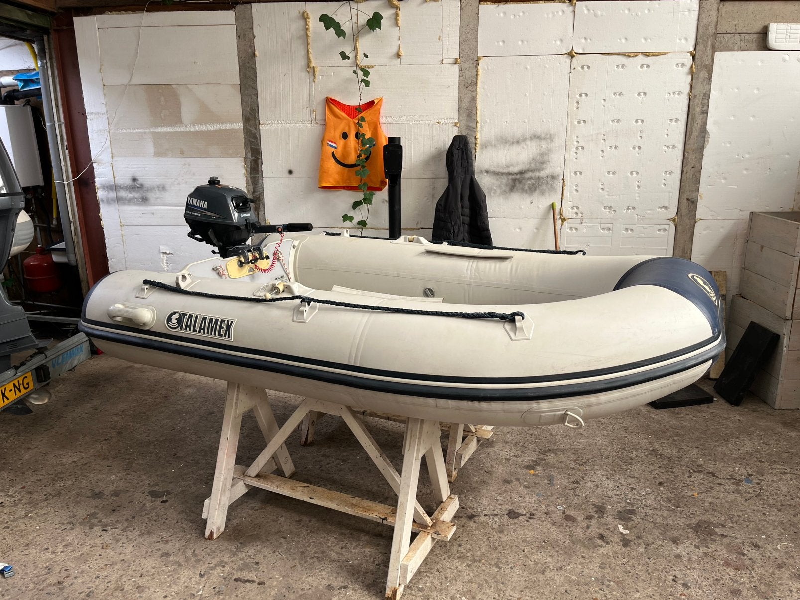 Talamex rubberboot 2,50 meter met Yamaha 2,5 PK – 2013, Ophalen, Overige merken, Gebruikt, Tot 10 pk