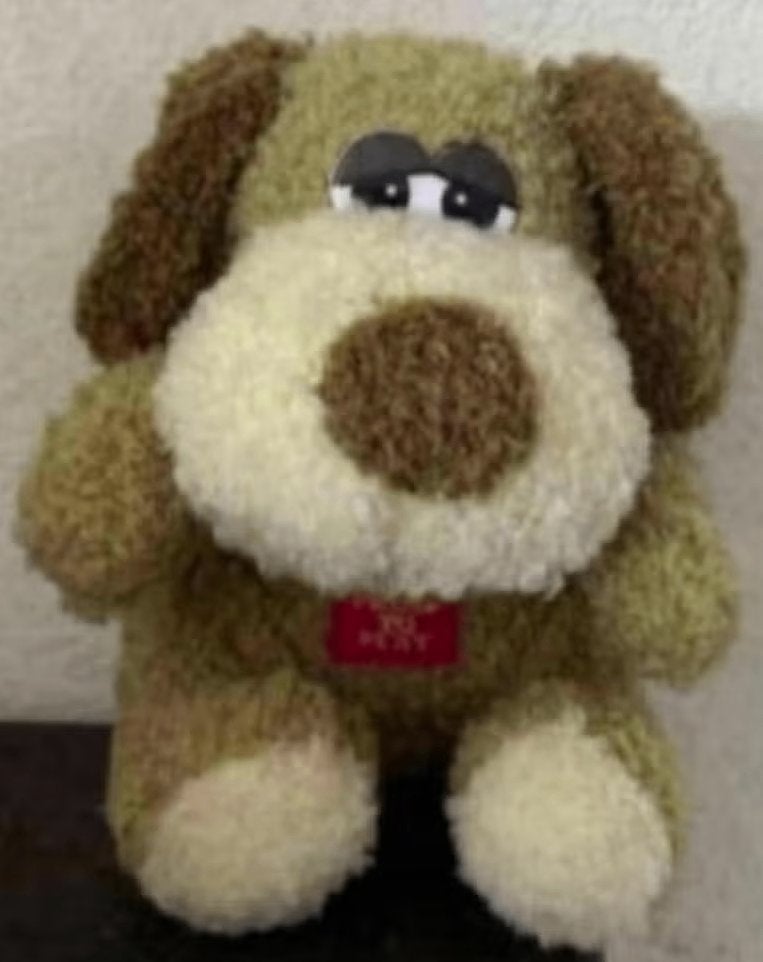 Knuffel hond, hondenknuffeltje met geluid, liedje, Ophalen of Verzenden, Zo goed als nieuw, Hond