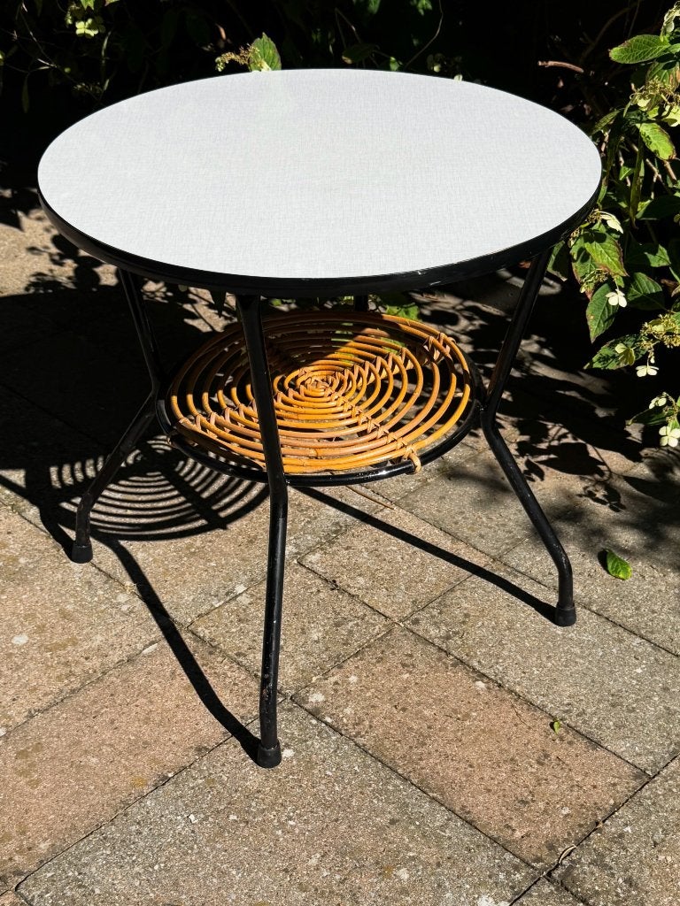 Vintage Rohe Noordwolde salontafel, Ophalen, 25 tot 50 cm, Rechthoekig, 100 tot 150 cm