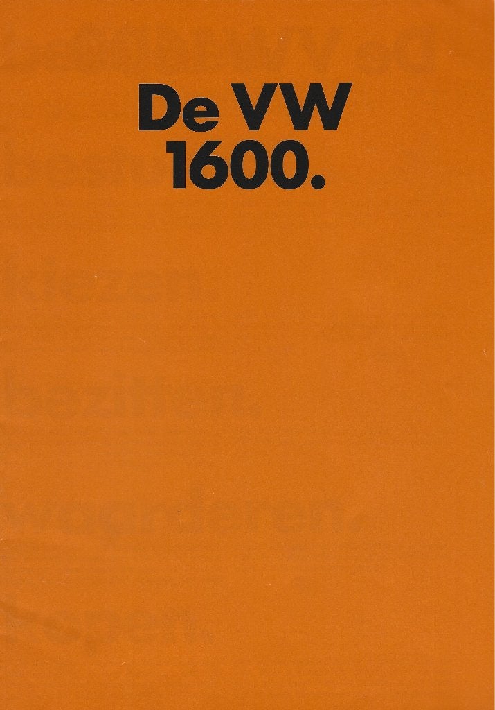 Brochure VW 1600 1972, Ophalen of Verzenden, Gelezen, Volkswagen