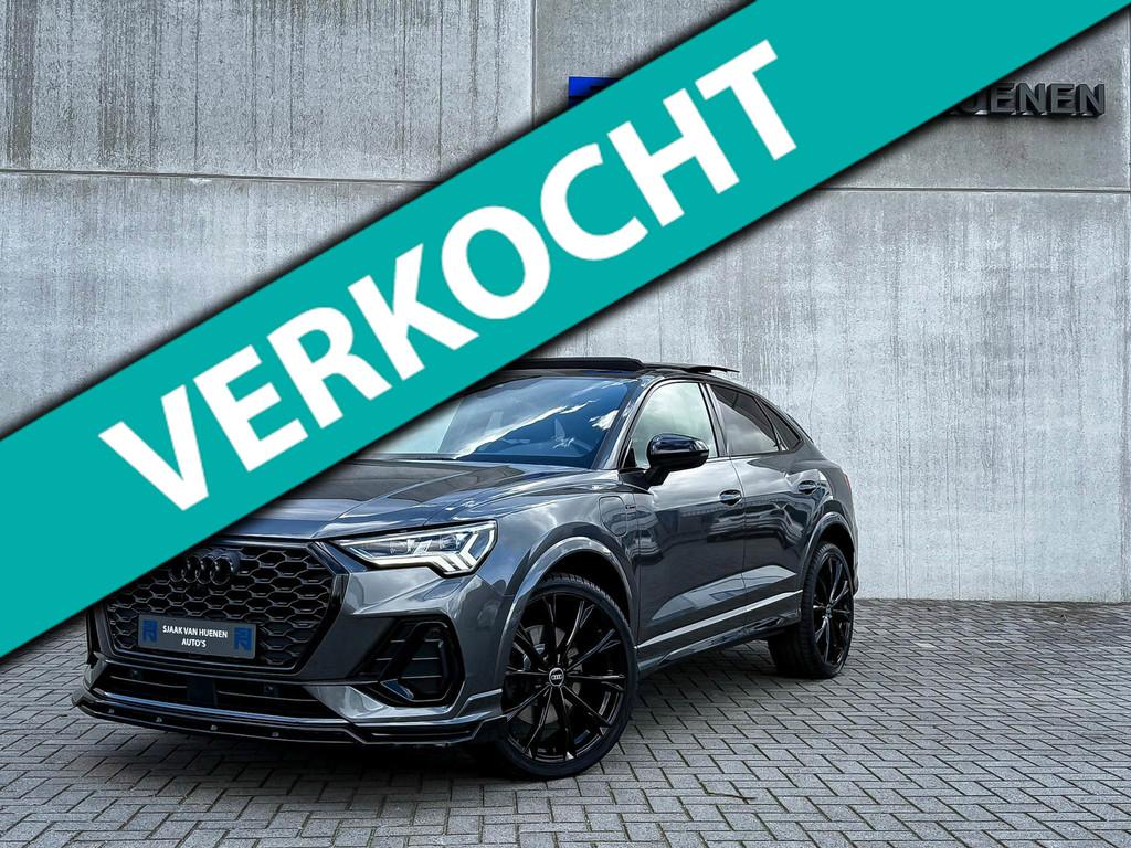Audi Q3 Sportback 45TFSI e 245pk S-Tronic Competition S Edit, Gebruikt, Zwart, Leder en Stof, SUV of Terreinwagen