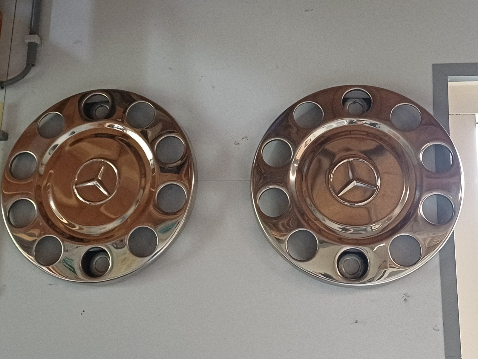 RVS opstapringen Mercedes 22,5 inch, Auto-onderdelen, Vrachtwagen-onderdelen, Ophalen of Verzenden, Mercedes-Benz, Overige Auto-onderdelen