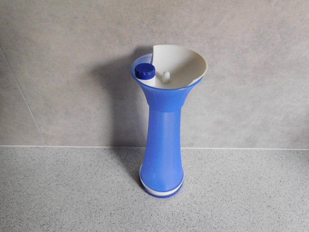 Tupperware Trendy Poederstrooier Blauw - Handig en Stijlvol, Blauw, Overige typen, Ophalen of Verzenden, Met deksel
