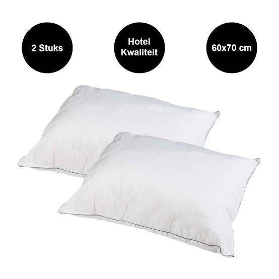 Hotel kwaliteit hoofdkussens 60x70 - partij 250 stuks, Ophalen, Wit, Overige merken, Polyester