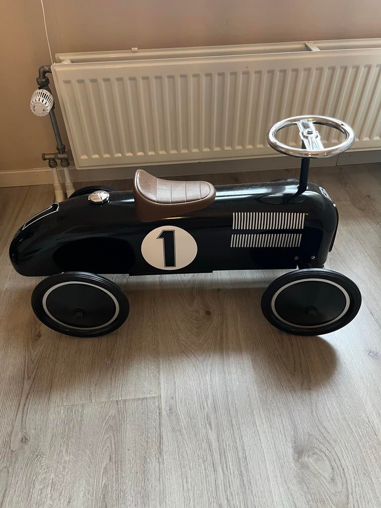 Retro kinderauto - Zwart met nummer 1, Ophalen, Gebruikt