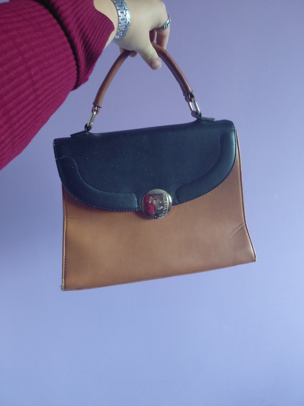 zwart bruine tas, Sieraden, Tassen en Uiterlijk, Ophalen of Verzenden, Gebruikt, Zwart, Handtas