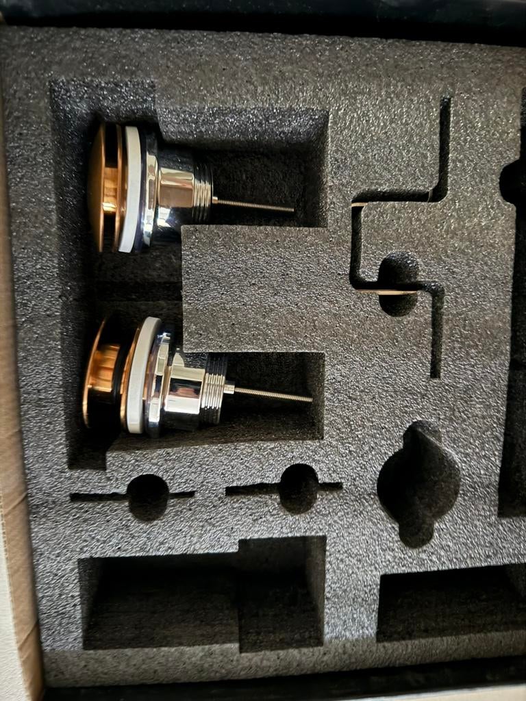Blaufoss wastafel afvoerplug brushed rosegold, Ophalen of Verzenden, Nieuw, Rvs, Kraan