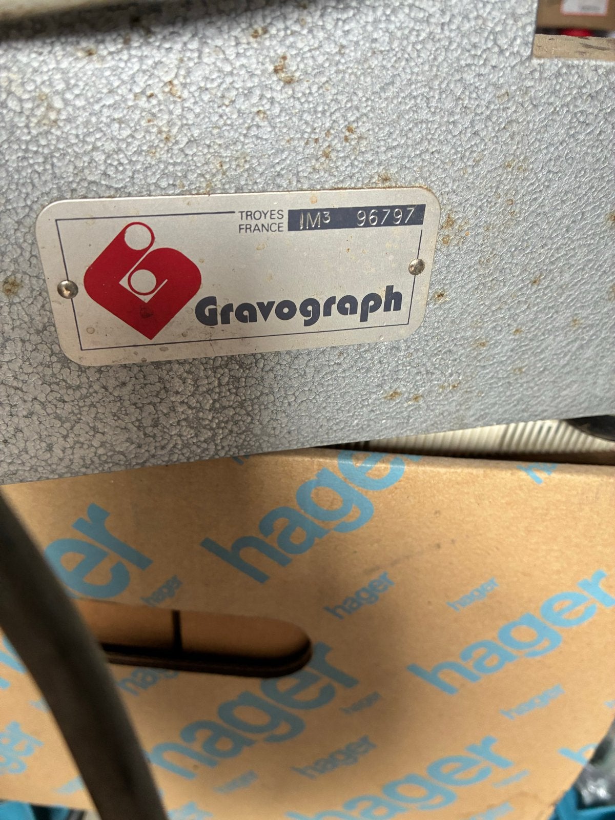 Gravograph graveermachine - Vintage graveerapparaat, Ophalen of Verzenden, Gebruikt, Overige typen, Overige merken