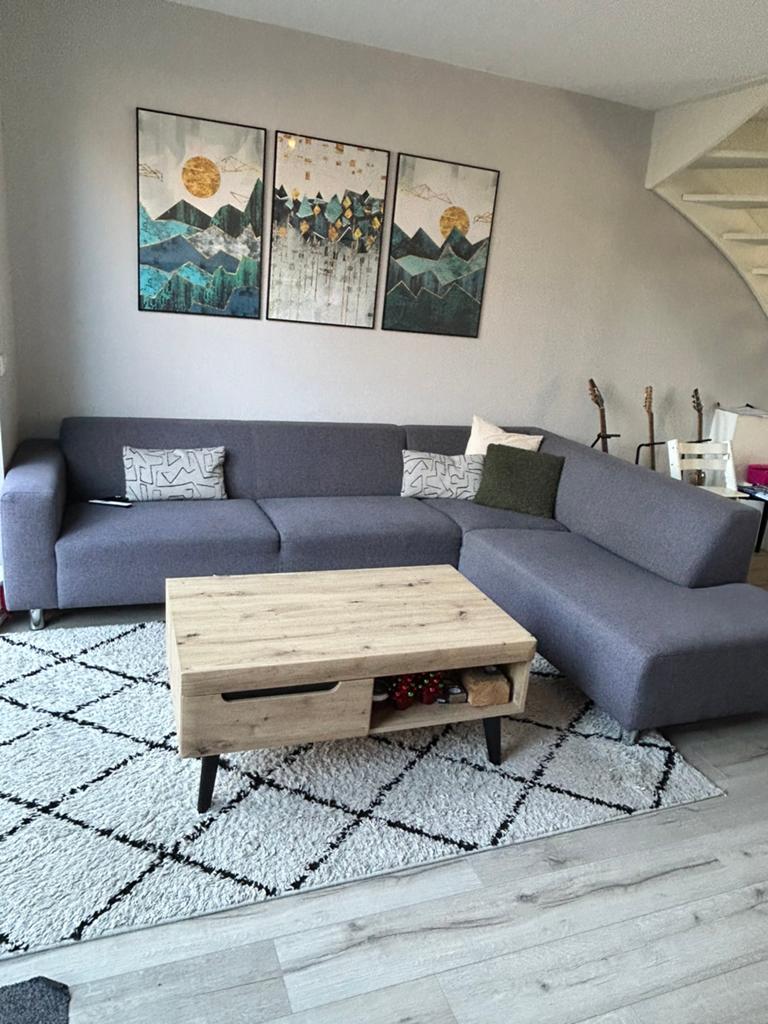 Antraciet hoekbank 300 cm | Grote loungebank | Moderne bank, Huis en Inrichting, Ophalen, 100 tot 125 cm, Hoekbank, 300 cm of meer