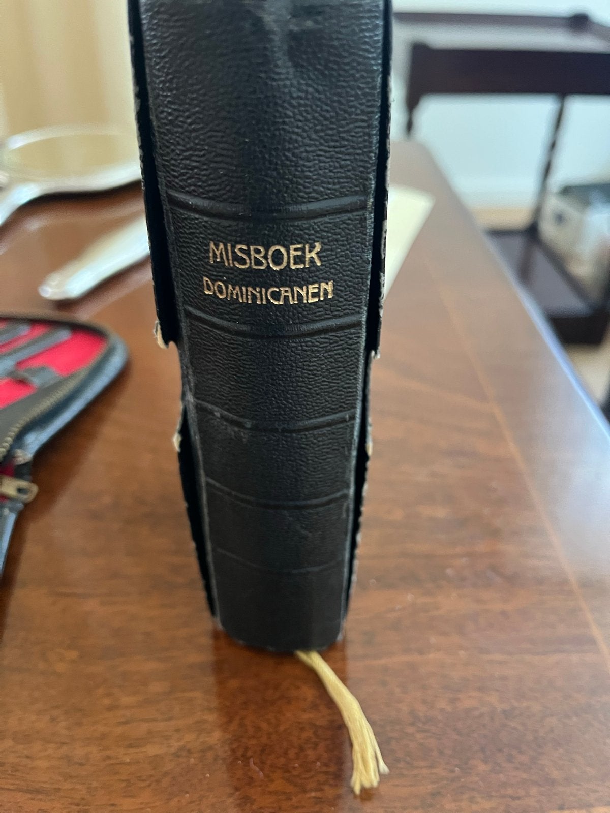Misboek Dominicanen - Zwart Lederen Band, Antiek en Kunst, Ophalen