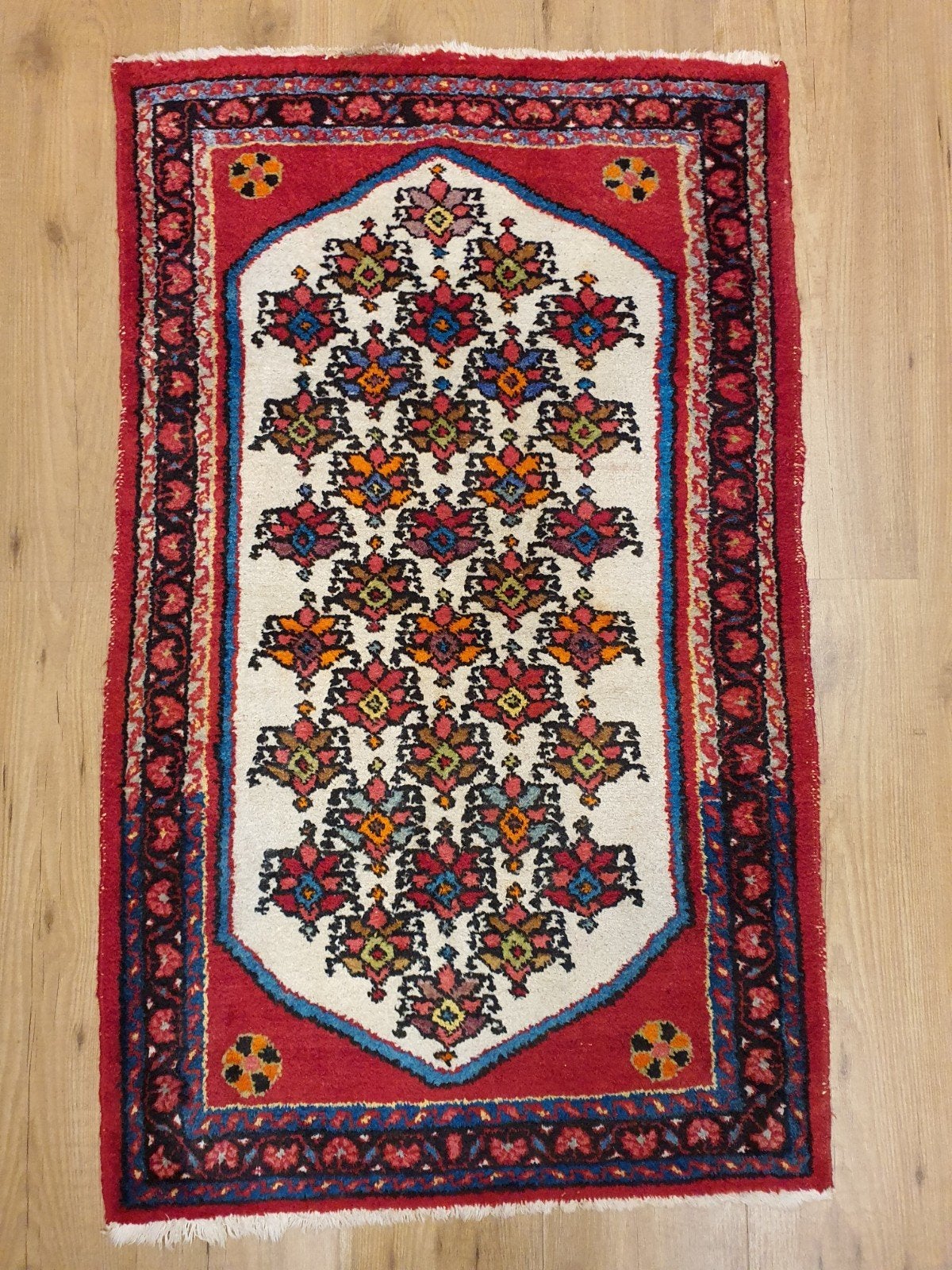 Vintage handgeknoopt perzisch tapijt lilian 120x72, Info@SlatsAntiek.nl, Tweedehands, 100 tot 150 cm, Perzisch