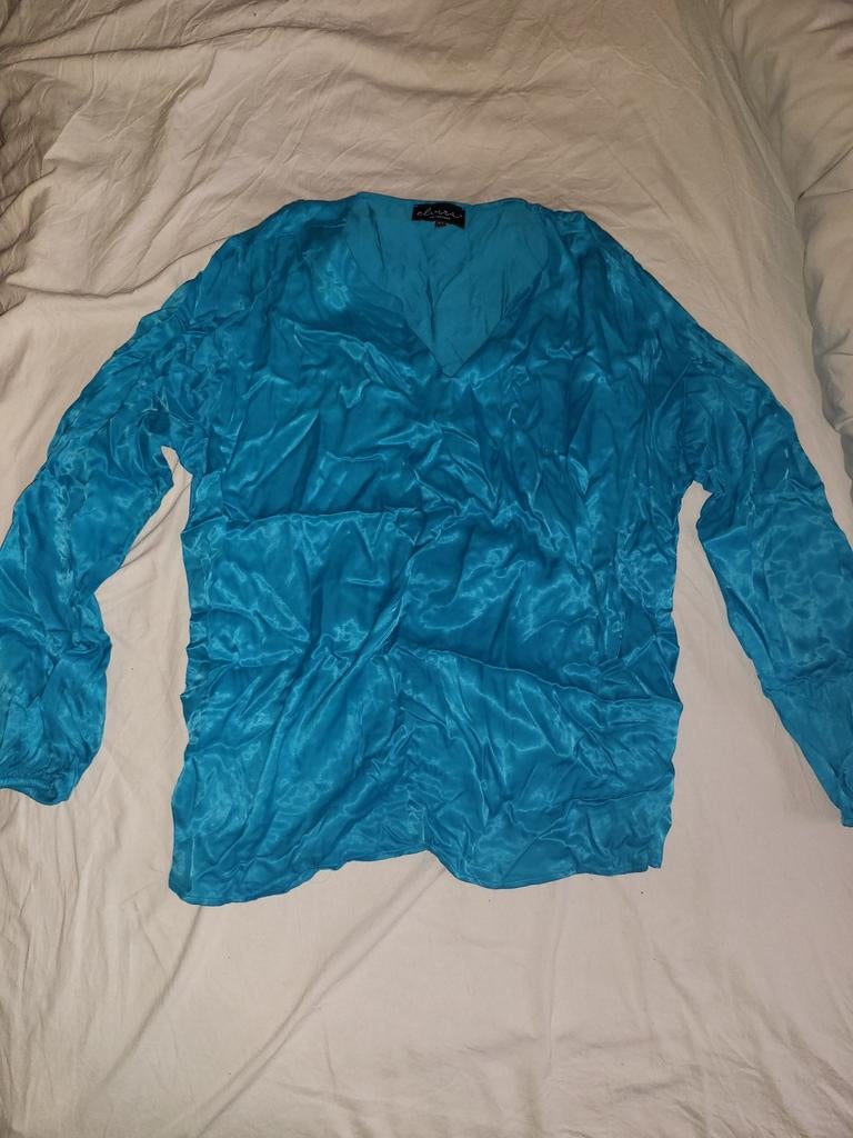 Elvira Collections turquoise blouse maat 44, Maat 42/44 (L), Zo goed als nieuw, Elvira Collections, Verzenden