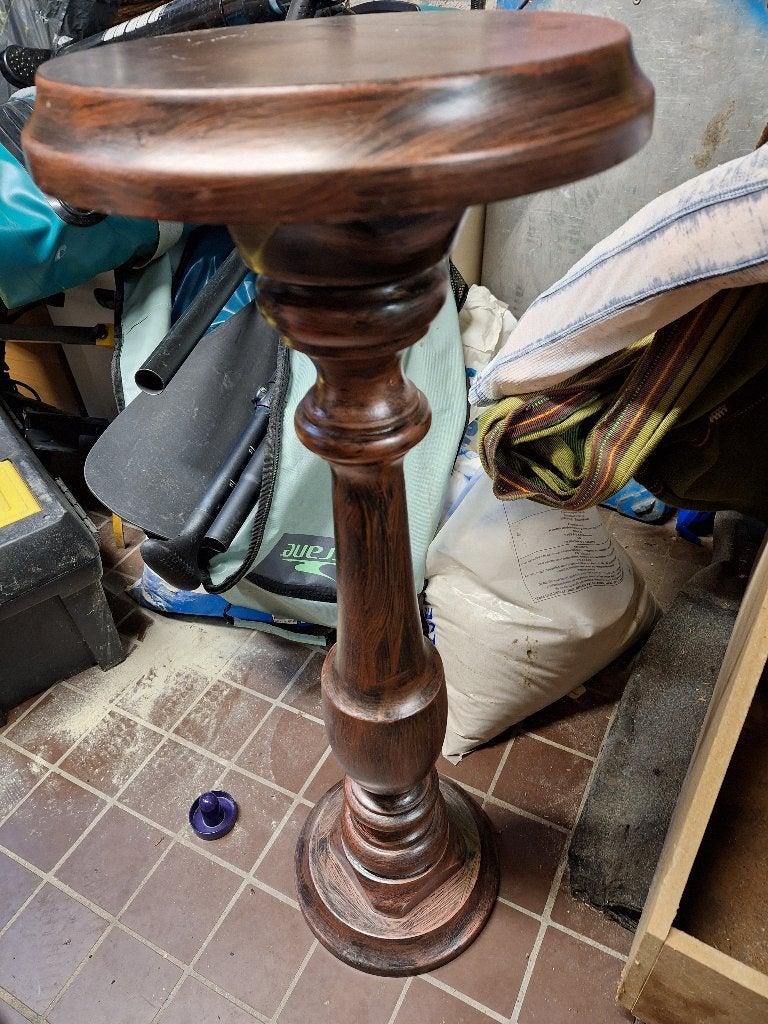 Plantentafeltje of bijzettafeltje zwart/koperkleurig, Huis en Inrichting, Tafels | Bijzettafels, Ophalen, Minder dan 55 cm, Rond