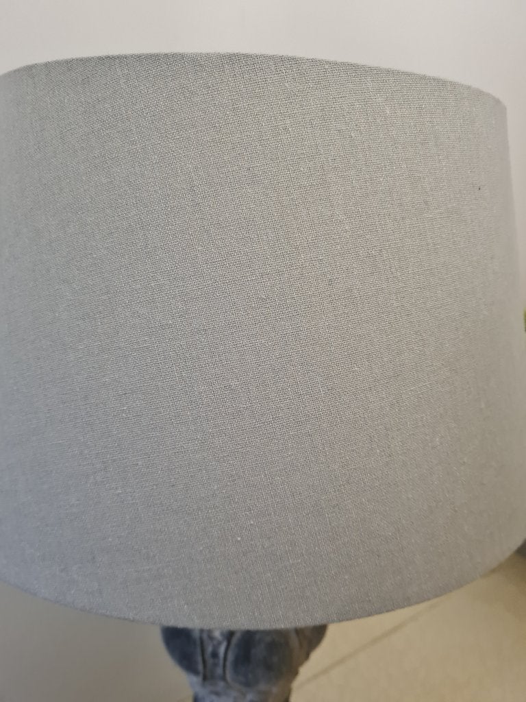 Grote houten lampenvoet met licht groene kap, Antiek en Kunst, Ophalen of Verzenden
