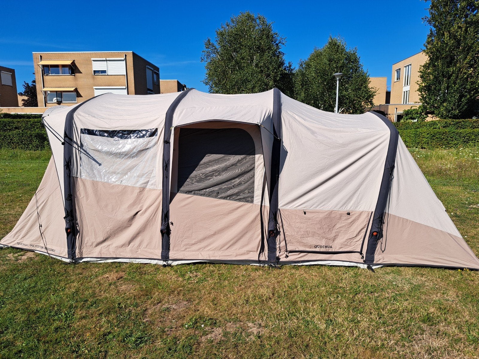 Zo goed als nieuw: Quechua Air Seconds 6.3 polykatoen tent, Caravans en Kamperen, Tenten, Ophalen, Zo goed als nieuw, Tot en met 6