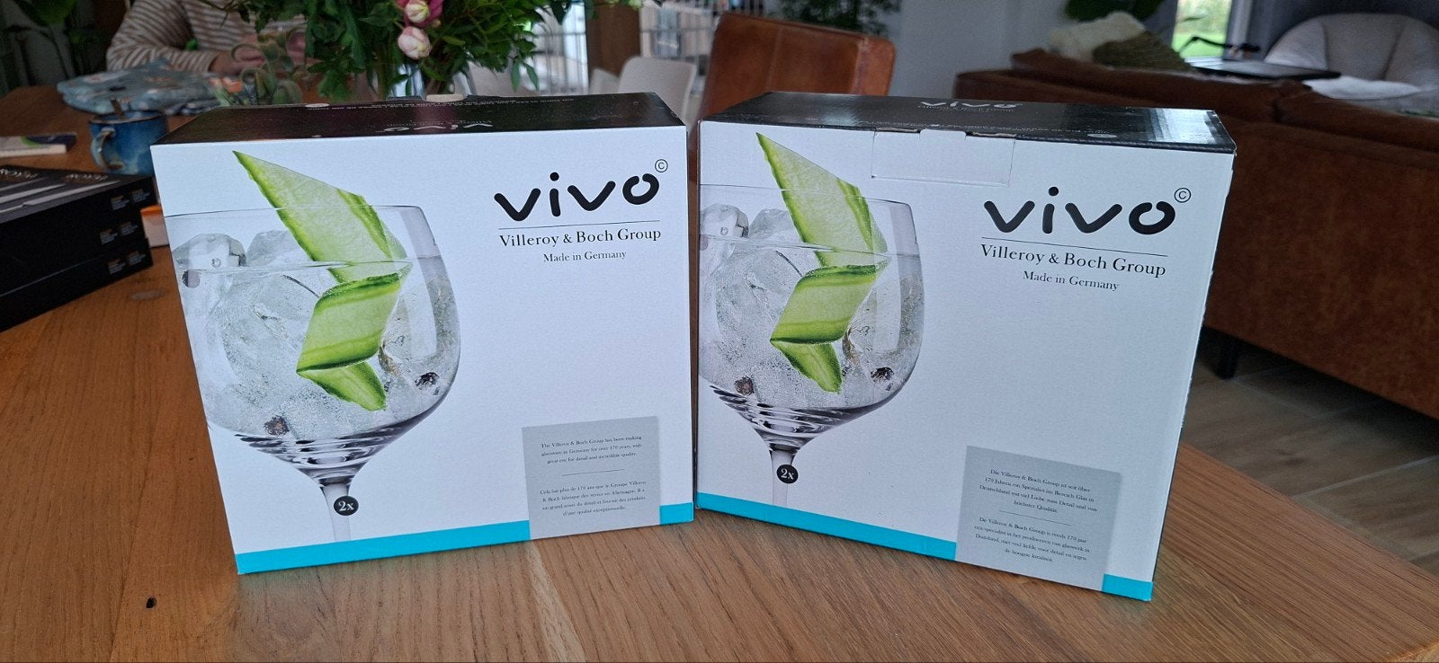 Villeroy & Boch Vivo Gin Tonic Glazen -  4 kristalglazen, Ophalen, Nieuw, Overige merken, Glas