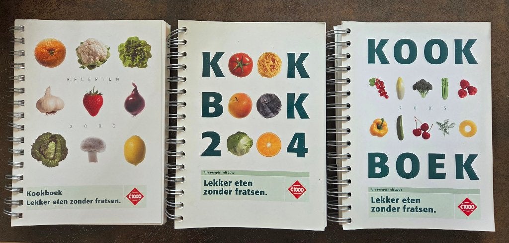 3 Kookboeken Lekker eten zonder fratsen C1000 (2002/04/05), Verzenden, Zo goed als nieuw, C1000