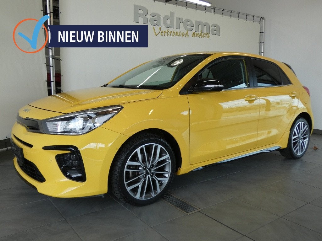 Kia Rio 1.0 T-GDi MHEV GT-Line. (bj 2022), Dealer onderhouden, 450 kg, Gebruikt, Leder en Stof