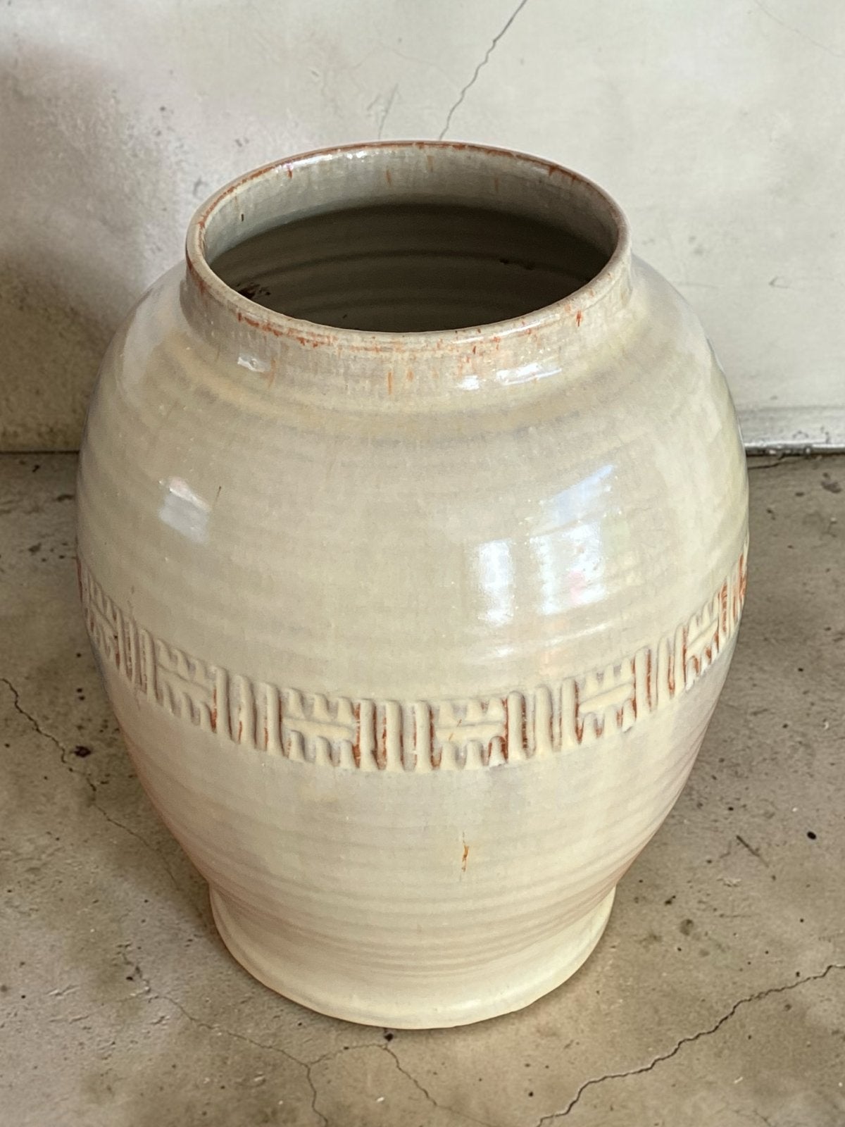 Grote vaas W.C ,  Brouwer,  Leiderdorp, 21 cm hoog, Antiek en Kunst, Ophalen
