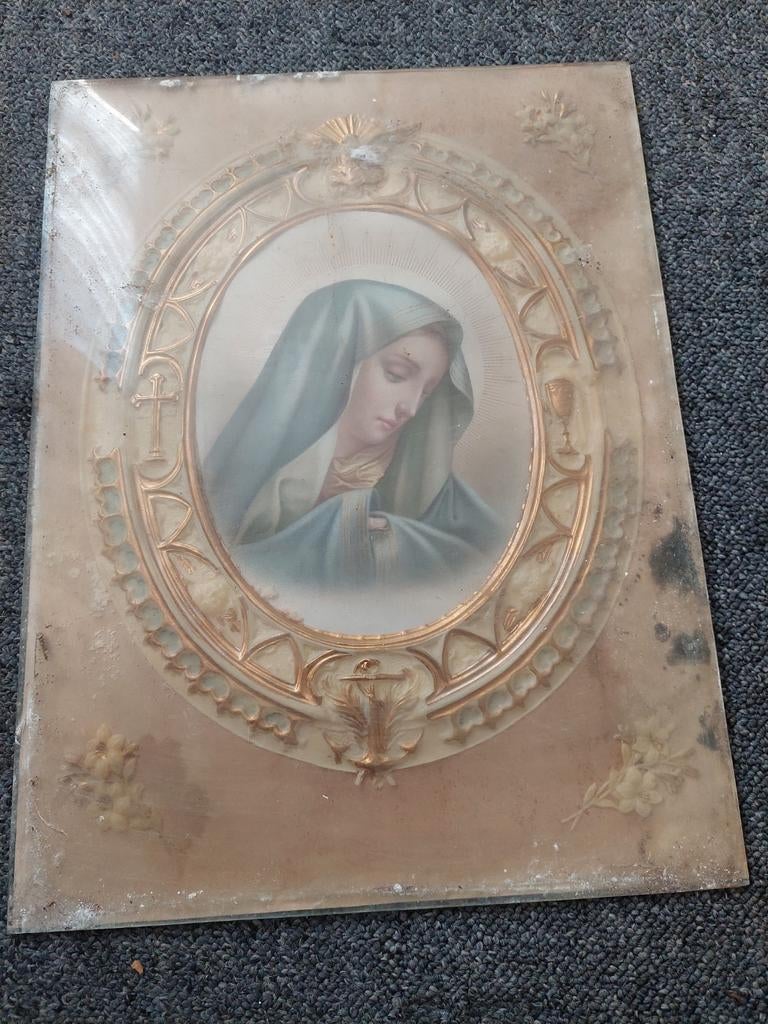 Oude religieuze afbeelding van Maria, Antiek en Kunst, Antiek | Religie, Ophalen