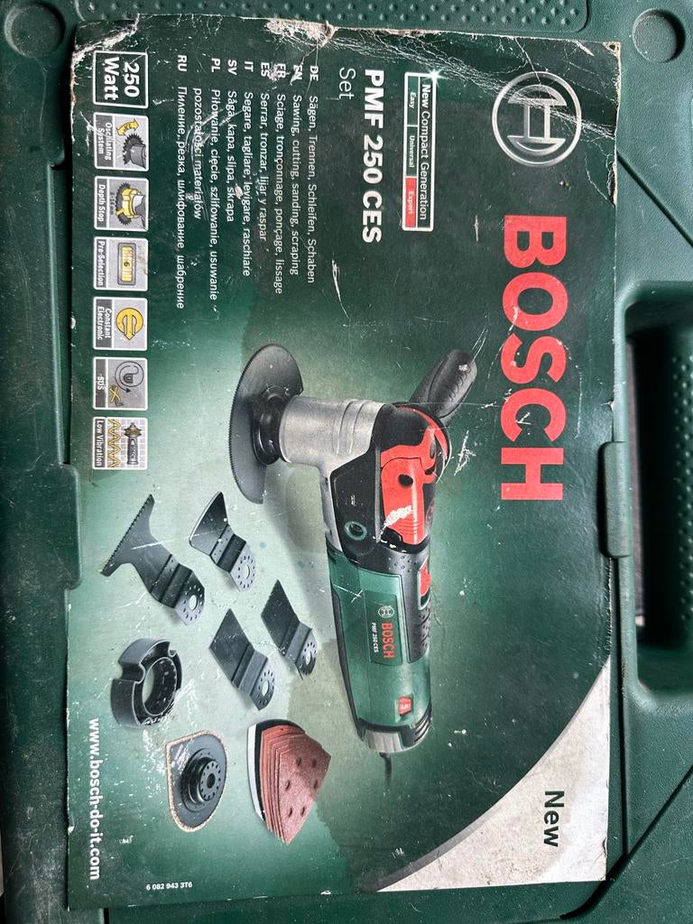 Bosch PMF 250 CES Multitool Set - Zo goed als nieuw, Ophalen, Minder dan 30 mm, Overige typen, Zo goed als nieuw