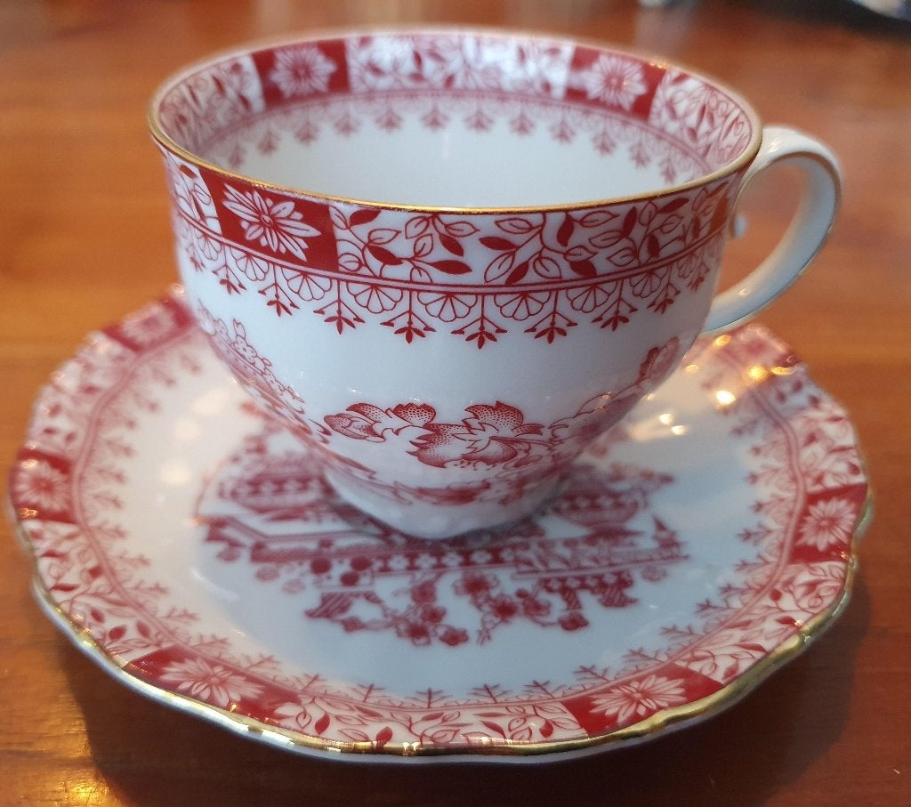 Kop en schotel porselein Seltmann Weiden Bavaria rood, Ophalen of Verzenden