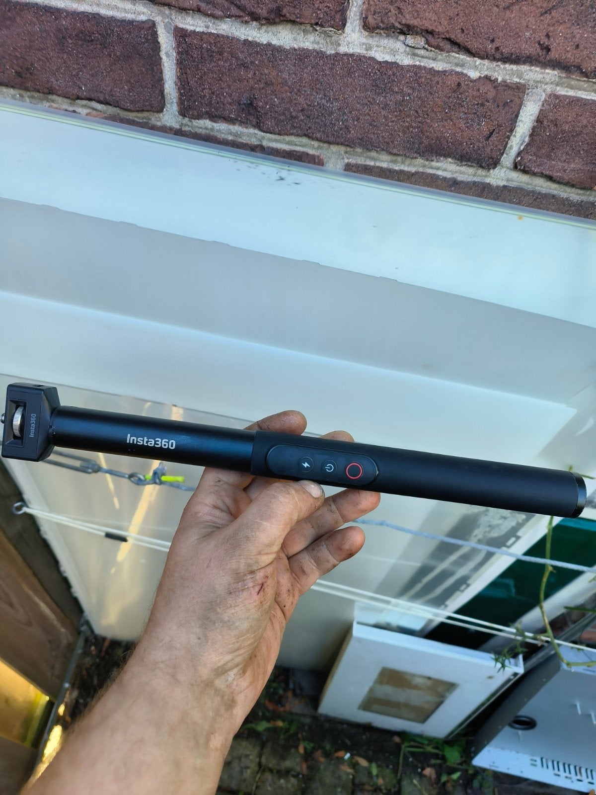 Insta360 Power Invisible Selfie Stick met Powerbank, Ophalen of Verzenden, Gebruikt, Overige merken