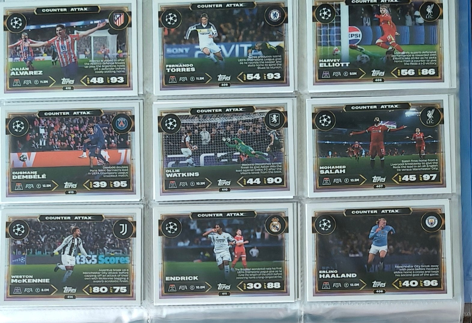 Match Attax 2025-26 Counter Attax alle 9, Verzenden, Zo goed als nieuw, Buitenlandse clubs, Spelerskaart