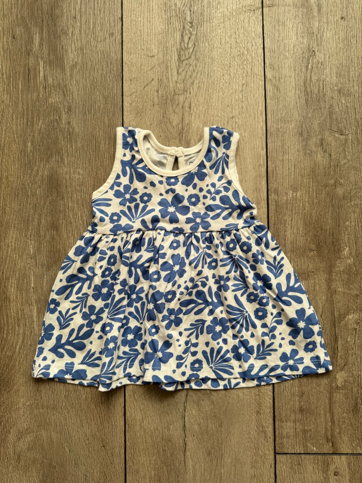 Primark Baby Jurkje Blauw Bloemenpatroon 0-3 maanden, Ophalen of Verzenden, Zo goed als nieuw, Meisje, Jurkje of Rokje