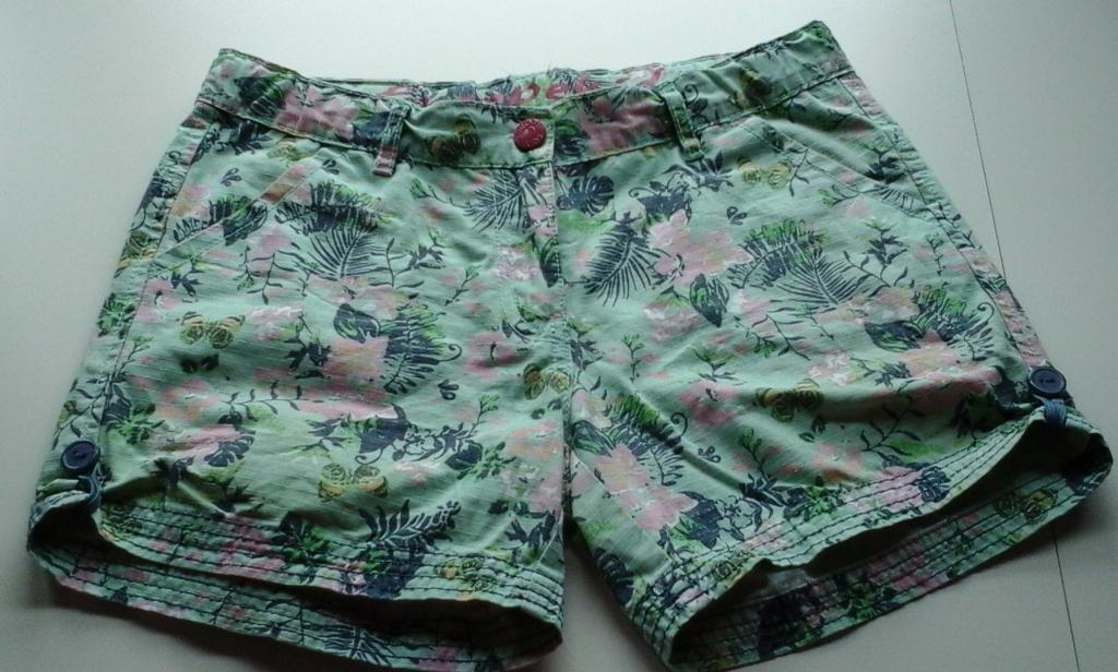 Europekids mintgroen korte broek vlinders/roze bloem mt 164, Kinderen en Baby's, Kinderkleding | Maat 164, Europekids, Meisje