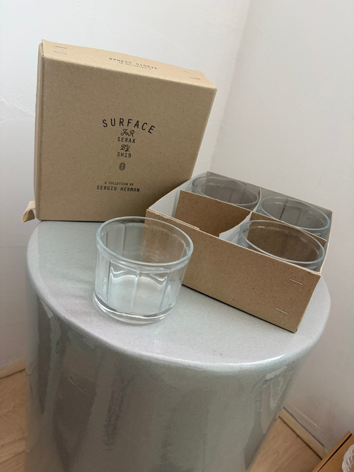 Serax glas 4 stuks Nieuw!!, Glas of Glazen, Nieuw, Ophalen of Verzenden, Glas