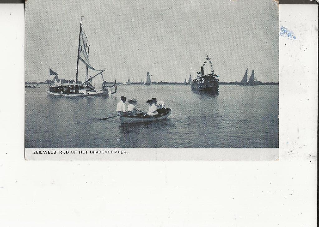Brasemermeer Zeilwedstrijd 1910 Stoomboot Carsjens, Ophalen of Verzenden, Voor 1920, Ongelopen, Zuid-Holland