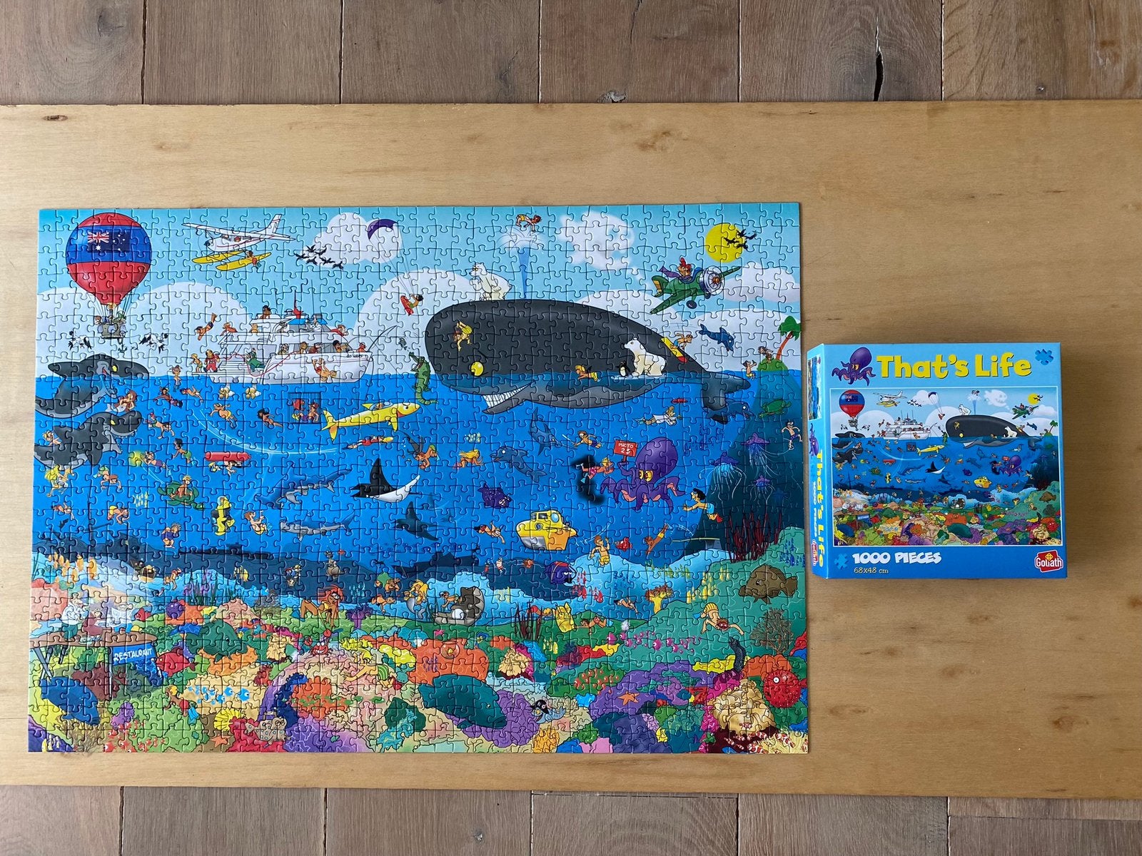 puzzel great barrier reef vissen oceaan 1000 stukjes, Ophalen, 500 t/m 1500 stukjes, Zo goed als nieuw