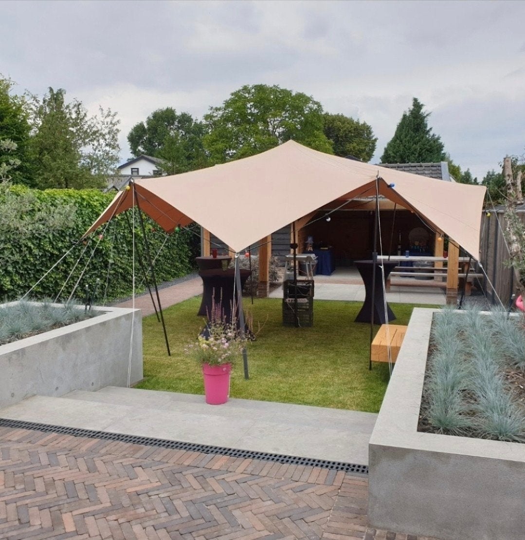 Strechtent / partytent / festivaltent / feesttent huren, Ophalen, 8 meter of meer, 6 meter of meer