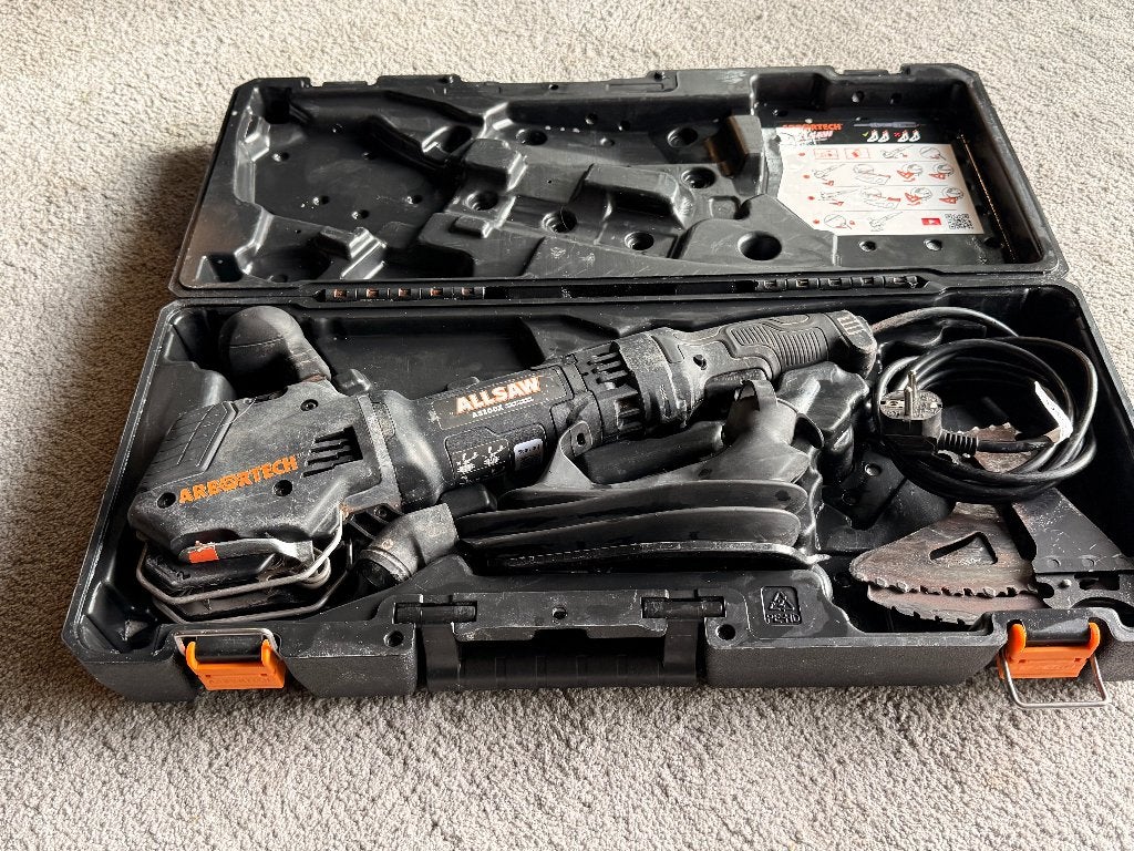 Arbortech ALLSAW AS200X Steen- & Voegenzaag 1500W + Koffer, Gebruikt, 70 mm of meer, Overige typen,  Arbortech