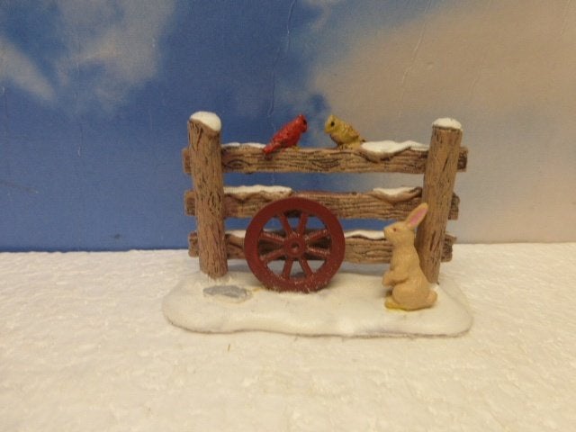 lemax ructic wooden fence kerstdorp winter scenery hekwerk, Diversen, Kerst, Ophalen of Verzenden, Zo goed als nieuw