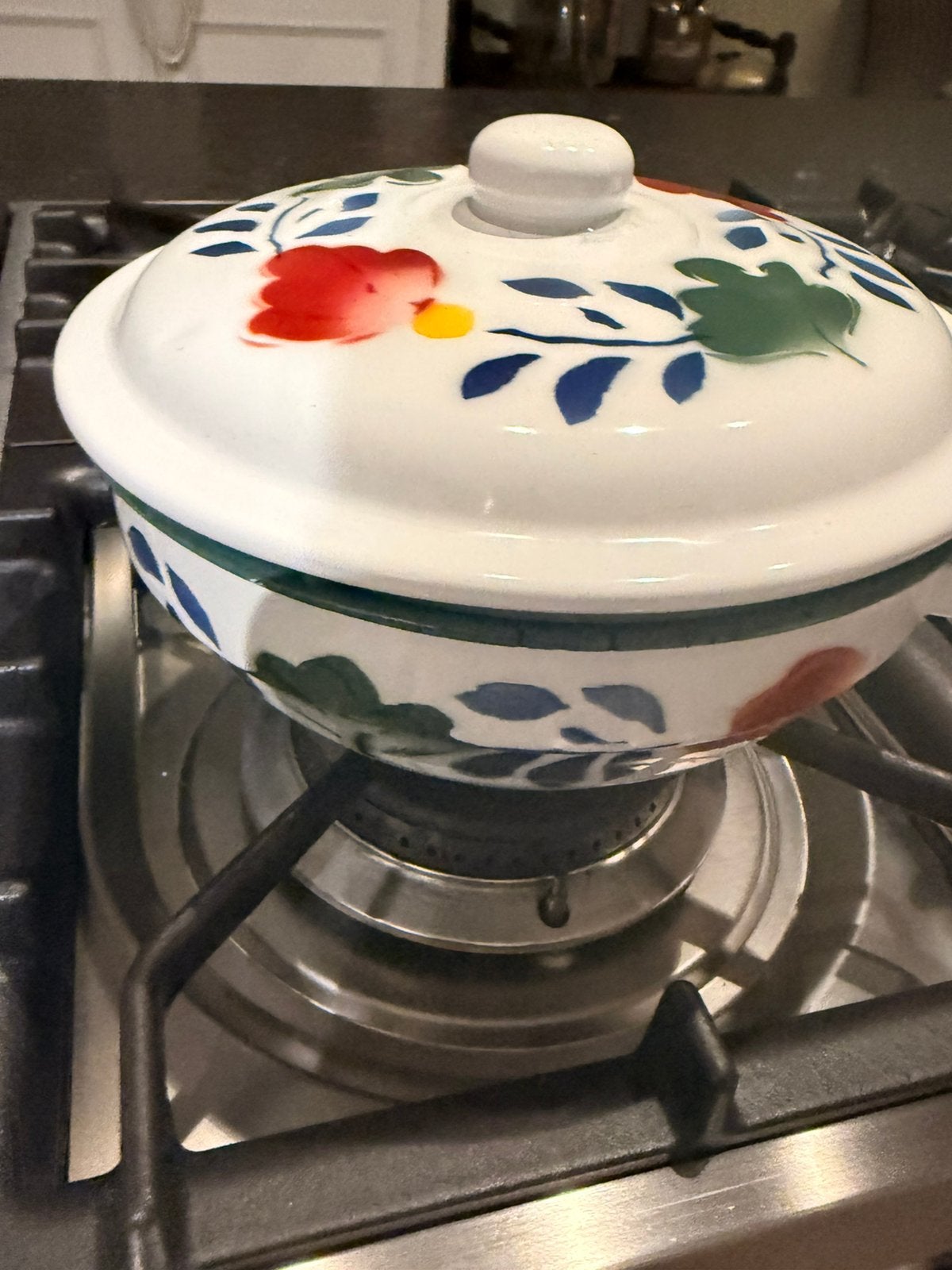 Boerenbont emaille schalen 2 stuks van Goldfish izgst, Huis en Inrichting, Keuken | Potten en Pannen, Ophalen, Zo goed als nieuw