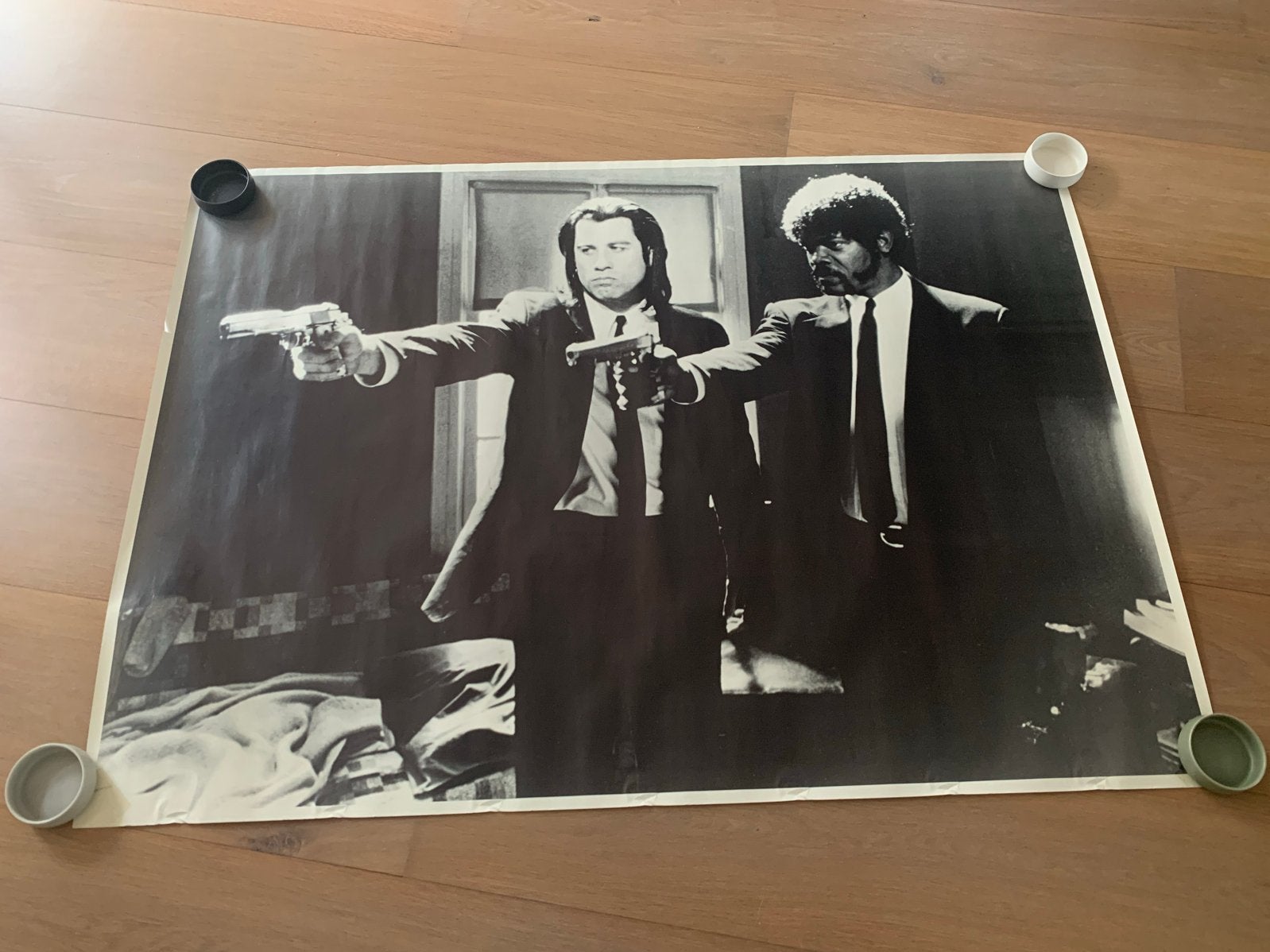Grote Pulp Fiction Poster 140x100 - Zwart-wit filmklassieker, Verzamelen, Ophalen of Verzenden, A1 t/m A3, Film en Tv, Rechthoekig Staand