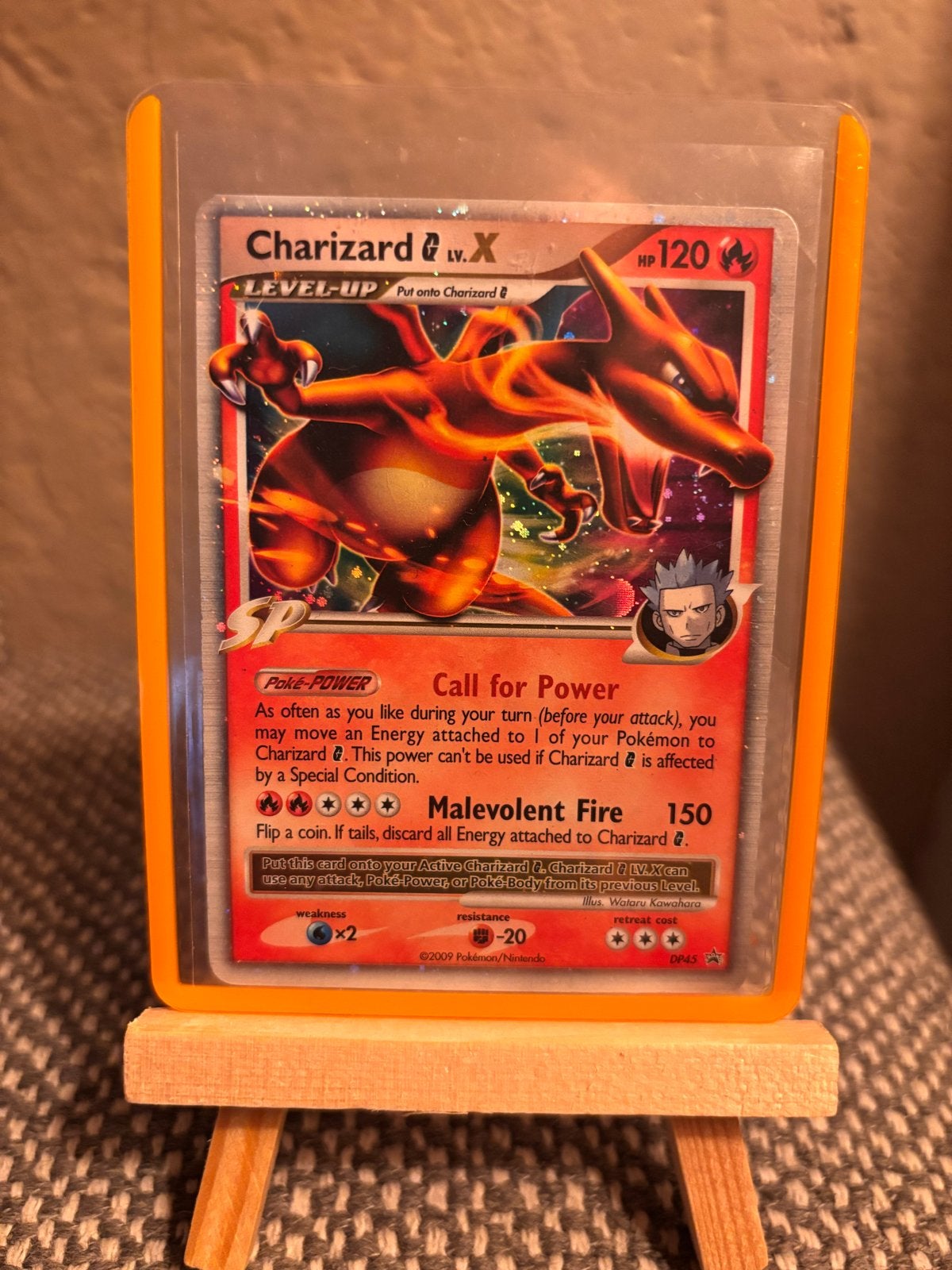 Charizard G LV.X DP45 Pokémon Kaart - Zeldzaam, Ophalen of Verzenden, Zo goed als nieuw, Losse kaart