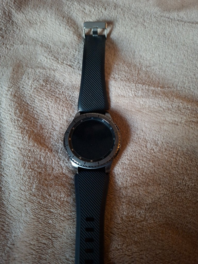 Samsung smartwatch s3 frontier, Zwart, Samsung ⌚️, Ophalen of Verzenden, Zo goed als nieuw